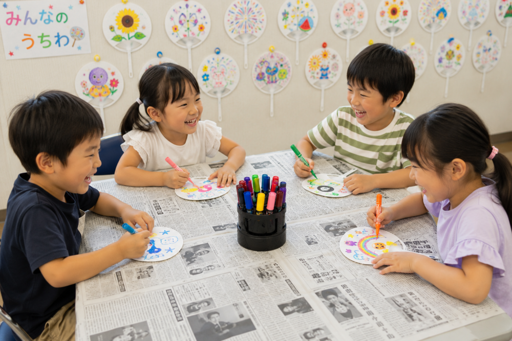 うちわ制作のおしごと
