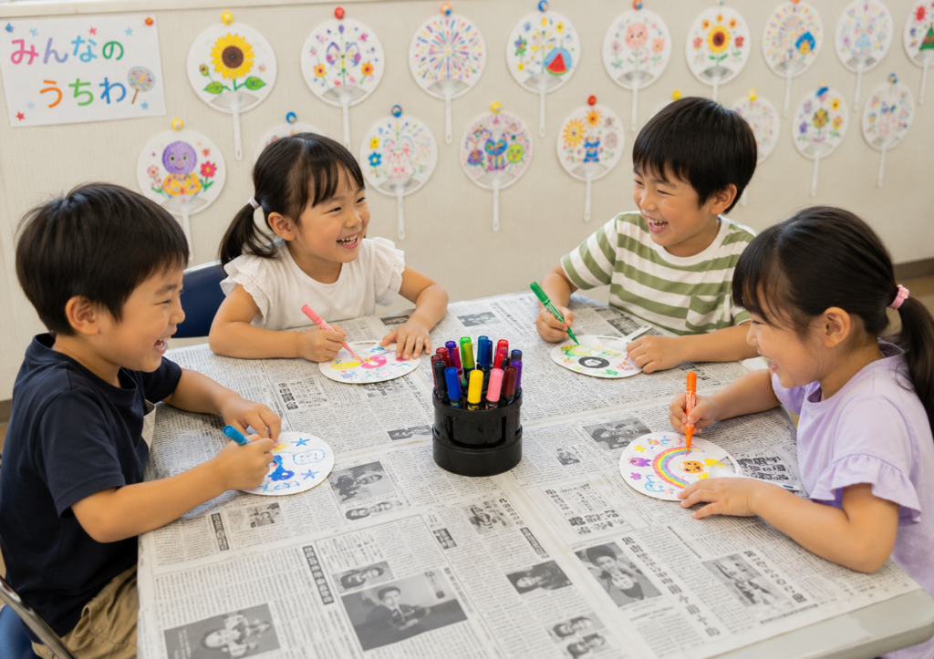 うちわ制作のおしごと